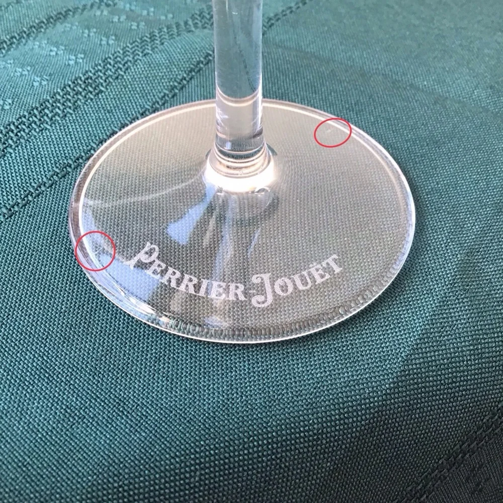 Perrier-Jouët‎ Crystal Champagne Flutes Set of 2 PJ Iconic Glasses